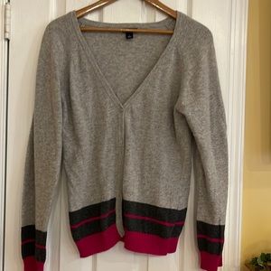 H&M woman’s gray cardigan sweater. Size L.